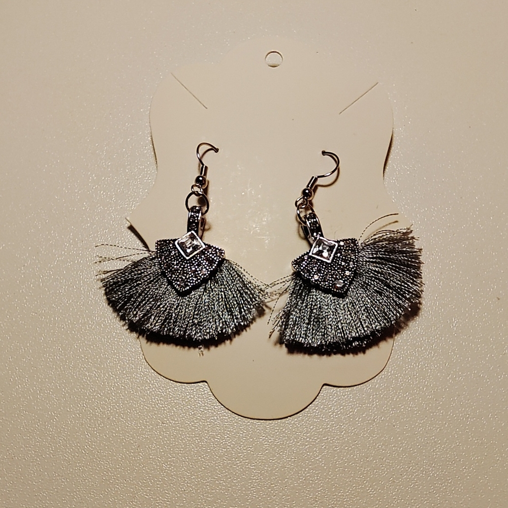 Elegant Silver Tassel Earrings